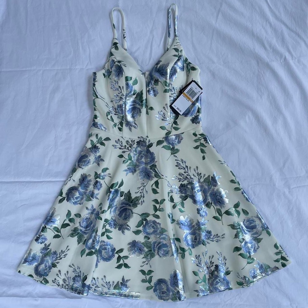 Macy’s City Studios Floral Print Skater Dress